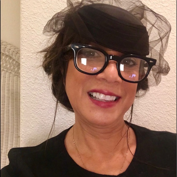 ❤️ Black vintage oval-shaped hat - Picture 3 of 6